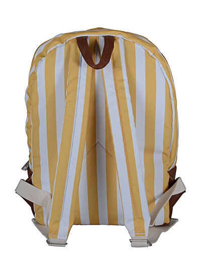 Casual Striped Backpack Yellow/White