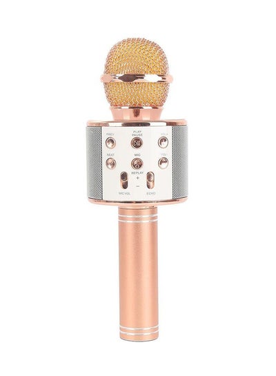 Wireless USB Bluetooth Karaoke Microphone 1552687203-7061 Rose Gold
