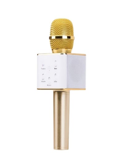 Q7 Wireless Handheld Karaoke Microphone Bluetooth For SmartphoneGold MP-046 Gold/White