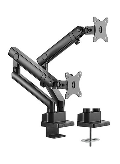 Dual Monitor Desk Mount Stand Full Motion Swivel Computer Monitor Arm for Two Screens 17-27 Inch with 4.4~19.8lbs Load Capacity for Each Black