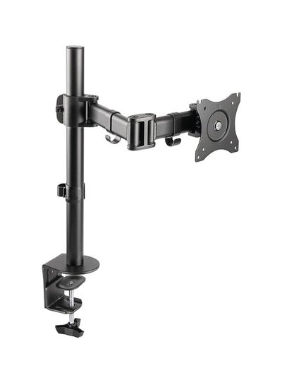 Single Monitor Arm Clamp and Bolt Through Mount Holds up to 32 Black