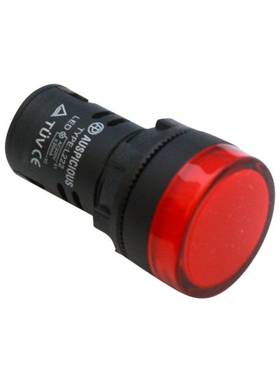LED Pilot Light Indicator Black/Red 51millimeter