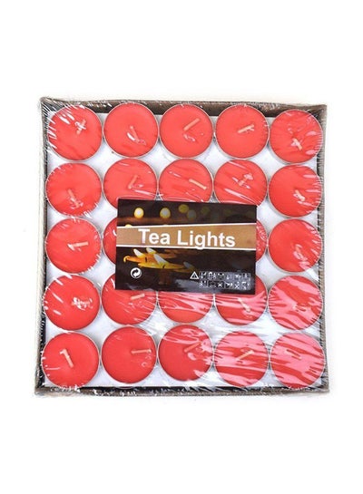 100 Pieces Tea light Candles Red 4x2inch