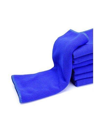 10-Piece Auto Car Wash Soft Towel Blue