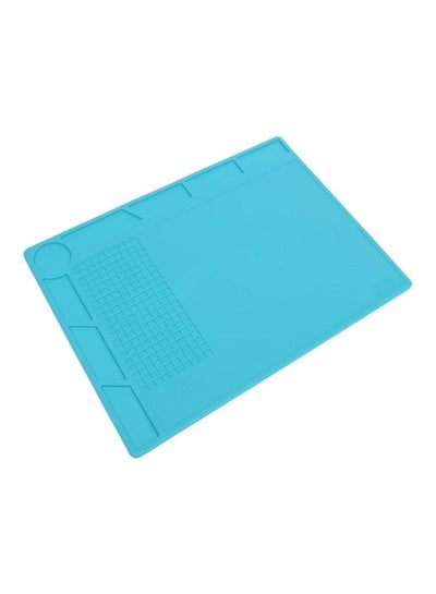 Metal Heat Insulation Pad Blue 35 x 25centimeter