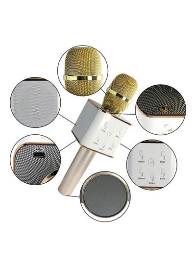 Bluetooth Wireless Portable Karaoke Microphone 1553115013-5041 Gold/White/Silver