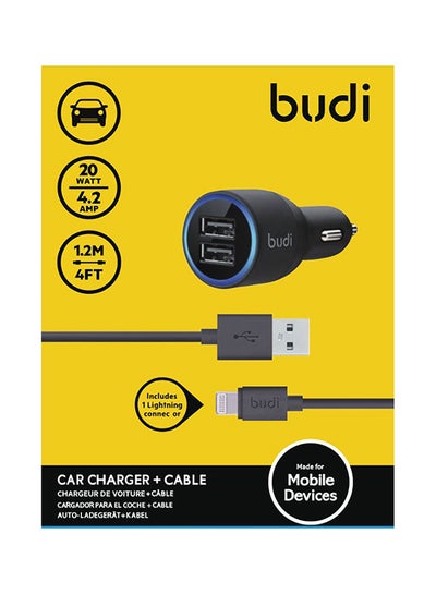 USB Car Charger Black