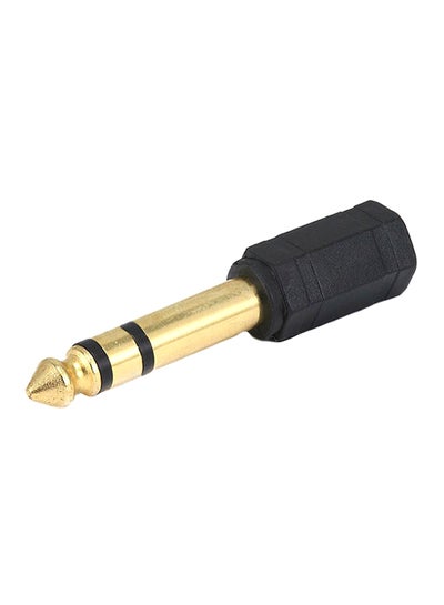 3.5mm Audio Jack Adaptor 0.38inch Black/Gold