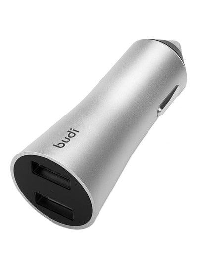 Dual USB Car Charger Silver