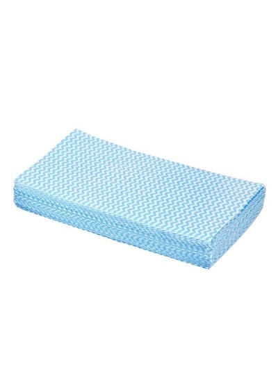 20-Piece Disposable Nonwoven Scouring Cleaning Pad Set Blue/White 308g