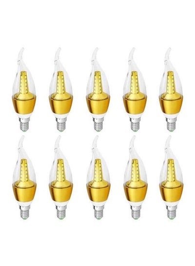 10-Piece Candle Angular LED Bulb Set Warm White