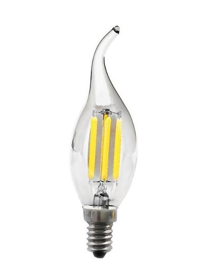 3-Piece Candle LED Filament Lamp Yellow/Clear/Silver 4watts