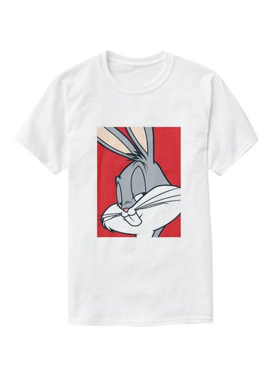 Bugs Bunny Print Short Sleeve T-Shirt White