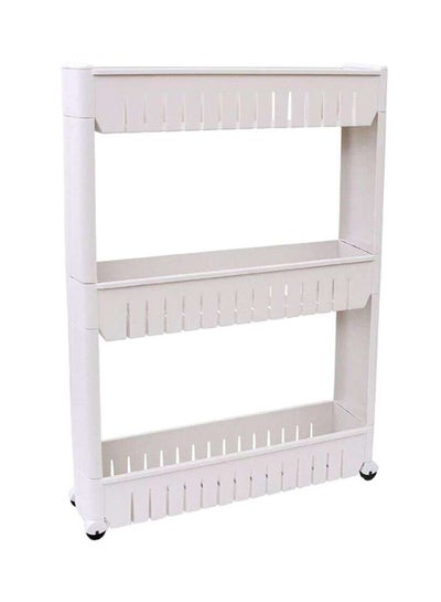 Multipurpose Shelf With Removable Wheels White