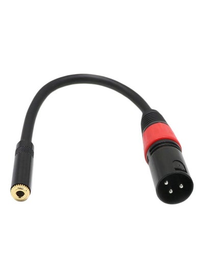 3.5mm XLR Female To Male Audio Cable 8.66inch Black/Red