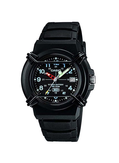 Men's Silicone Analog Wrist Watch HDA-600B-1BVDF - 41 mm - Black