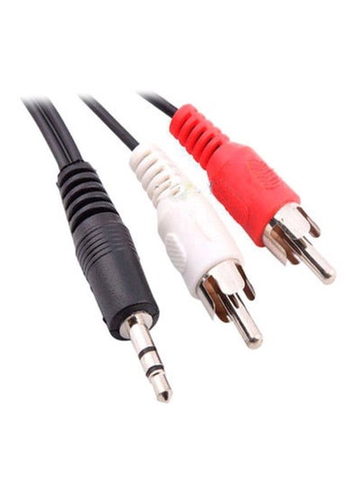 3.5mm Stereo To RCA Male Audio Cable Black/Red/White