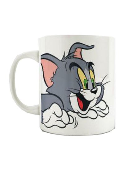 Tom And Jerry Printed Mug White/grey/Brown 350ml