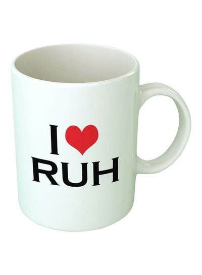 I Love Ruh Printed Mug White/Black/Red Standard