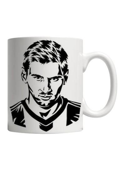 Messi Printed Ceramic Mug White/Black Standard