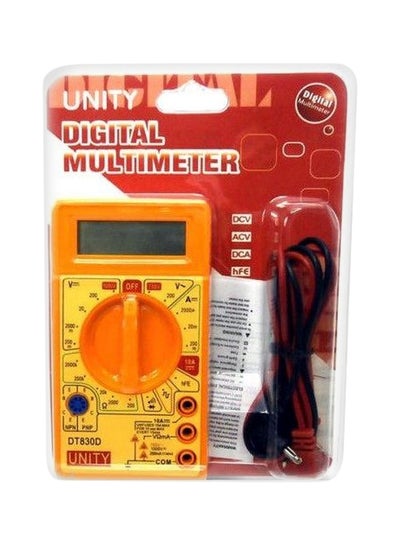 Digital Multimeter Yellow/Orange 70×126×28millimeter