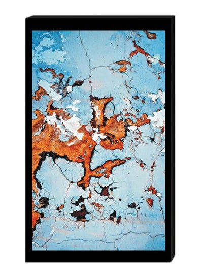Abstract Wall Decor Modern Painting With Inner Frame Blue/Orange/Black 40 x 60centimeter