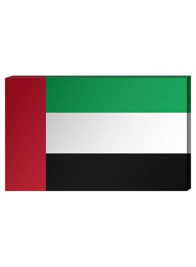 Emirates Flag Wall Decor Painting With Inner Frame Multicolour 40 x 60centimeter
