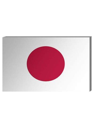 Japanese Flag Wall Decor Painting With Inner Frame White/Red 40 x 60centimeter
