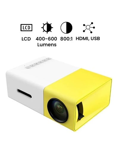 Mini LCD Portable Projector PROJ-1024-Y2 Yellow/White