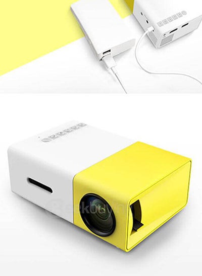 Mini LCD Portable Projector PROJ-1024-Y2 Yellow/White