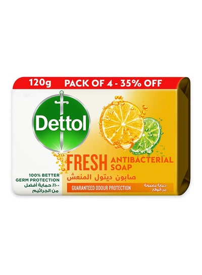 Pack of 4 Fresh Anti-Bacterial Bar Soap 120g