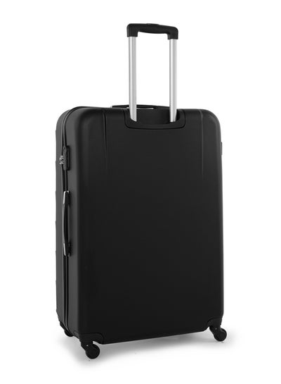 Hard Case Travel Bag Trolley Luggage Set of 3 ABS Lightweight Suitcase with 4 Spinner Wheels A207 Black