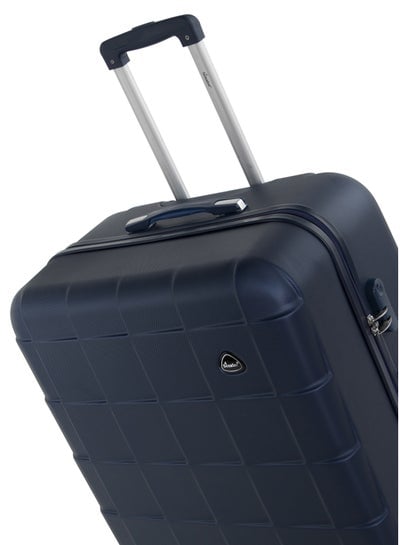 Hard Case Travel Bag Trolley Luggage Set of 3 ABS Lightweight Suitcase with 4 Spinner Wheels A207 Blue