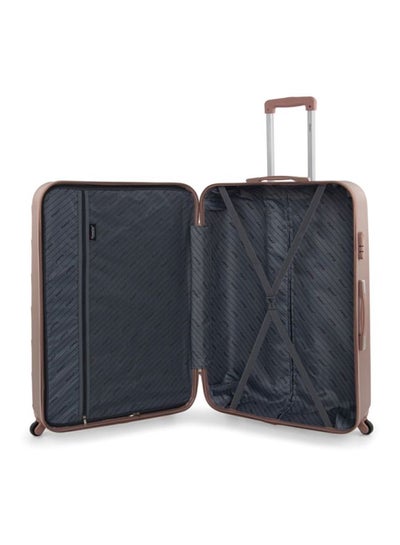 Hard Case Travel Bags Luggage Trolley ABS Lightweight Suitcase with 4 Spinner Wheels A207 Rose Gold
