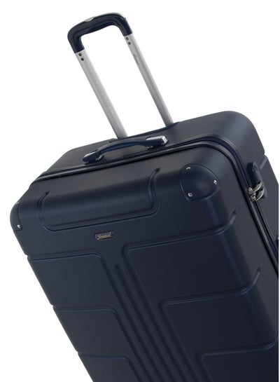 Hard Case Travel Bag Luggage Trolley ABS Lightweight Suitcase with 4 Spinner Wheels A1012 Blue
