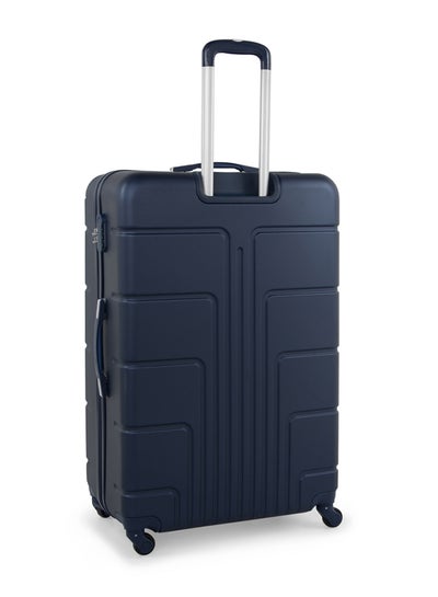 Hard Case Travel Bag Medium Checked Luggage Trolley ABS Lightweight Suitcase with 4 Spinner Wheels A1012 Blue