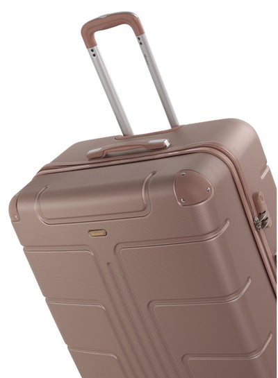 Hard Case Travel Bag Luggage Trolley ABS Lightweight Suitcase with 4 Spinner Wheels A1012 Rose Gold
