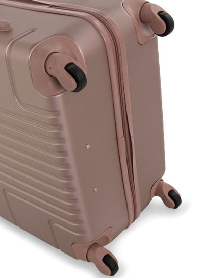Hard Case Travel Bags Trolley Luggage Set of 4 ABS Lightweight Suitcase with 4 Spinner Wheels A1012 Rose Gold