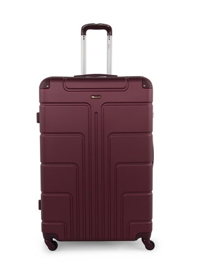 Hard Case Travel Bag Luggage Trolley ABS Lightweight Suitcase with 4 Spinner Wheels A1012 Burgundy
