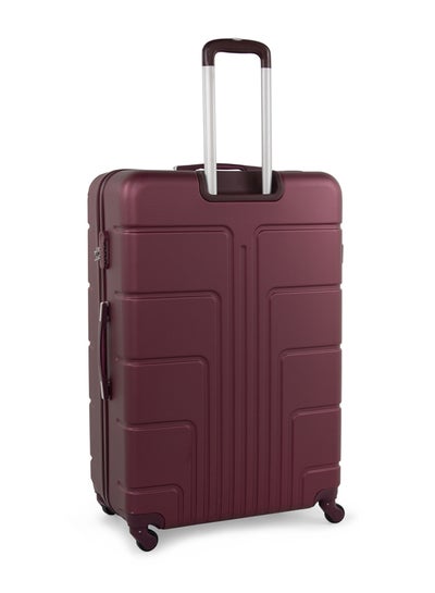 Hard Case Travel Bag Luggage Trolley ABS Lightweight Suitcase with 4 Spinner Wheels A1012 Burgundy