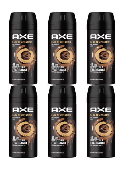 Pack Of 6 Dark Temptation Deodorant Body Spray 150x6ml