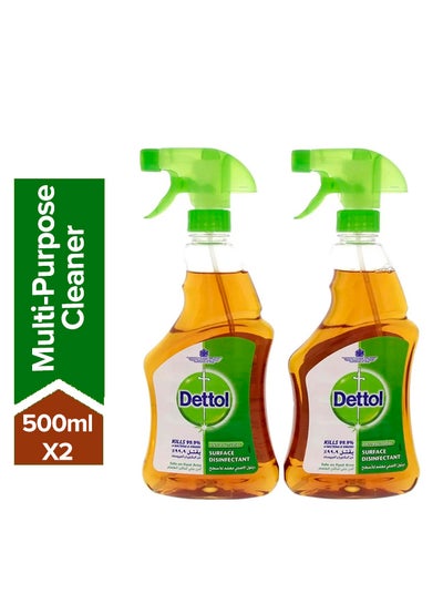 Pack Of 2 Anti Bacterial Surface Disinfectant Liquid Brown 2 x 500ml