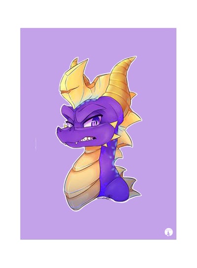 The Video Game Spyro Printed Mouse Pad Yellow/Purple