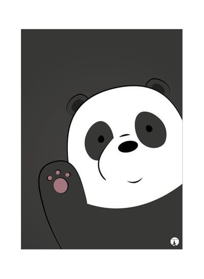 A Panda Mouse Pad Black