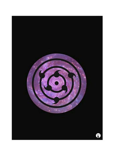 Anime Naruto Metal Plate Poster Purple/Black 15 x 20cm