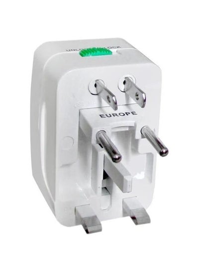 Universal Travel Power Socket Adapter White
