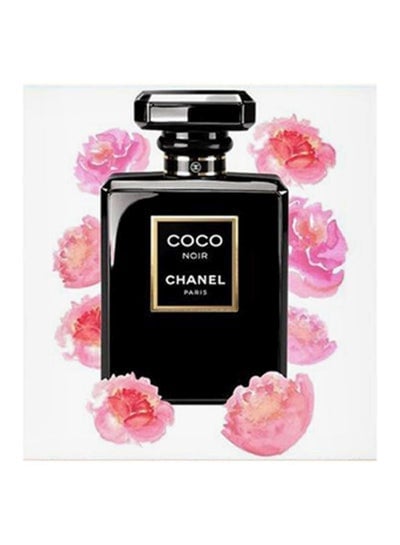 Coco Perfume MDF Wall Art Black/Pink/White 30x30centimeter
