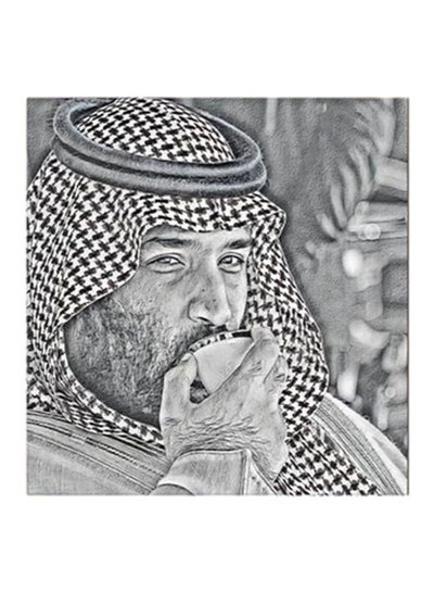 Price Mohammad Bin Salman MDF Wall Art Multicolour 30x30centimeter
