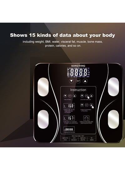 High Precision Digital BMI Monitor Black 32.50x4.50x32.50centimeter