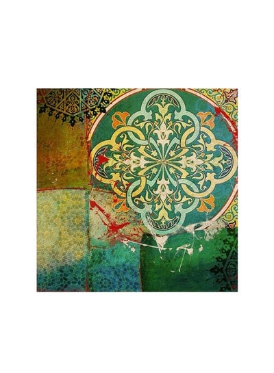 Islamic Motifs Mdf Wall Art Multicolour 30x30centimeter